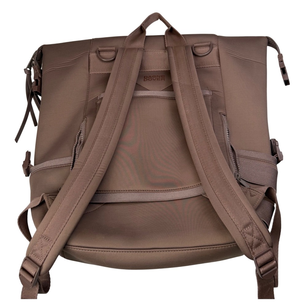 Dagne Dover Neoprene Dakota Backpack Brown Gorpcore Travel Work School Large - Picture 5 of 16